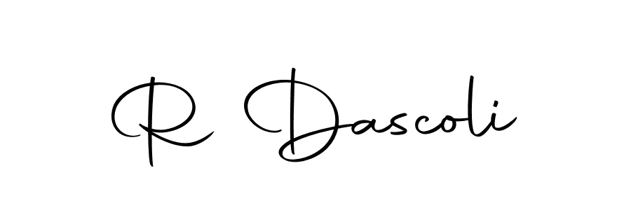 Design your own signature with our free online signature maker. With this signature software, you can create a handwritten (Autography-DOLnW) signature for name R Dascoli. R Dascoli signature style 10 images and pictures png