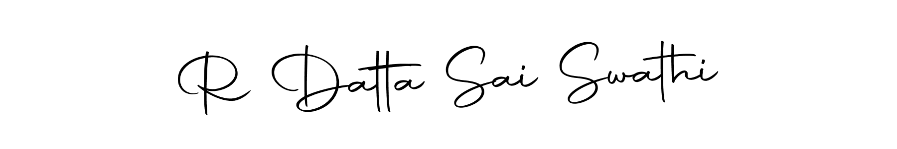 Autography-DOLnW is a professional signature style that is perfect for those who want to add a touch of class to their signature. It is also a great choice for those who want to make their signature more unique. Get R Datta Sai Swathi name to fancy signature for free. R Datta Sai Swathi signature style 10 images and pictures png
