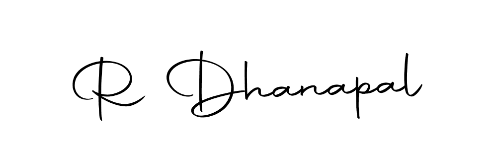 Use a signature maker to create a handwritten signature online. With this signature software, you can design (Autography-DOLnW) your own signature for name R Dhanapal. R Dhanapal signature style 10 images and pictures png