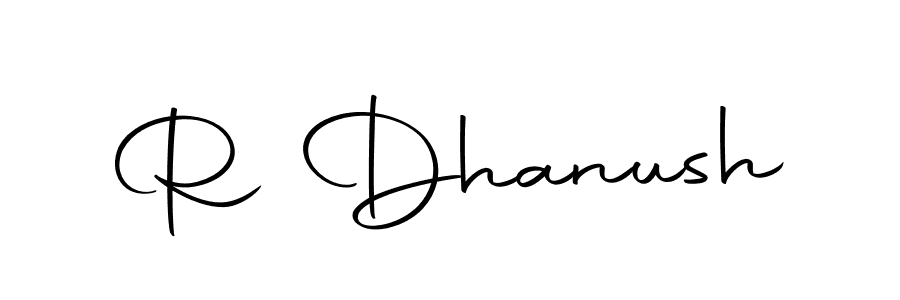 How to make R Dhanush name signature. Use Autography-DOLnW style for creating short signs online. This is the latest handwritten sign. R Dhanush signature style 10 images and pictures png