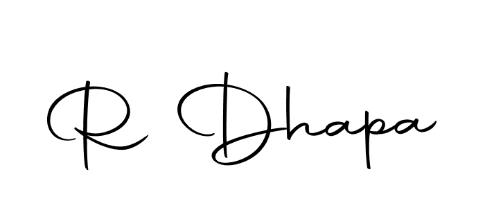 You should practise on your own different ways (Autography-DOLnW) to write your name (R Dhapa) in signature. don't let someone else do it for you. R Dhapa signature style 10 images and pictures png