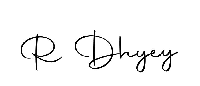 How to make R Dhyey name signature. Use Autography-DOLnW style for creating short signs online. This is the latest handwritten sign. R Dhyey signature style 10 images and pictures png