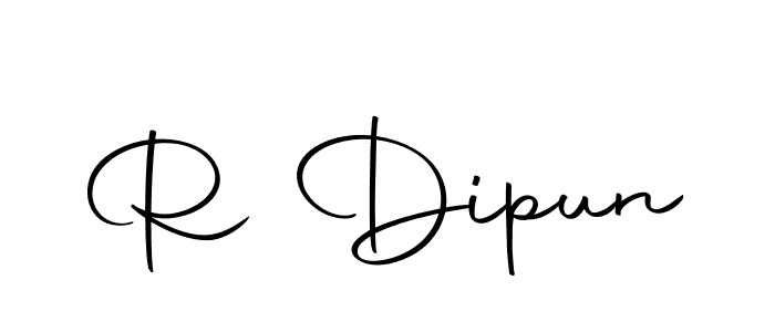 How to make R Dipun signature? Autography-DOLnW is a professional autograph style. Create handwritten signature for R Dipun name. R Dipun signature style 10 images and pictures png