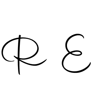 Make a beautiful signature design for name R E. With this signature (Autography-DOLnW) style, you can create a handwritten signature for free. R E signature style 10 images and pictures png