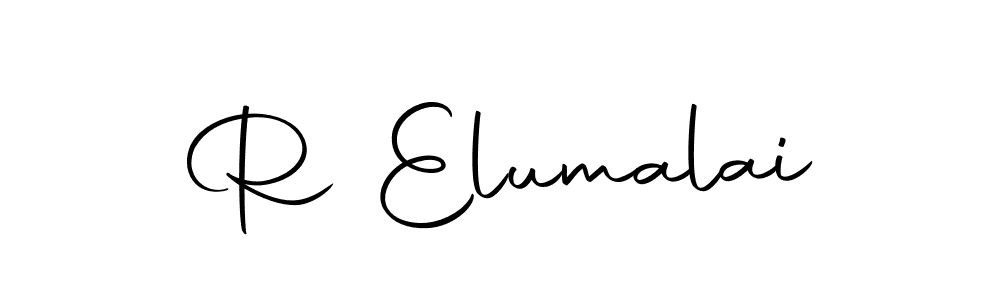 Design your own signature with our free online signature maker. With this signature software, you can create a handwritten (Autography-DOLnW) signature for name R Elumalai. R Elumalai signature style 10 images and pictures png
