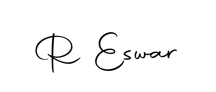 Design your own signature with our free online signature maker. With this signature software, you can create a handwritten (Autography-DOLnW) signature for name R Eswar. R Eswar signature style 10 images and pictures png