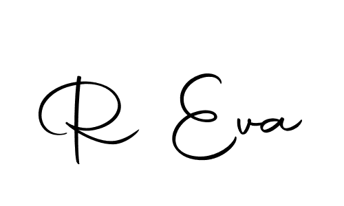 R Eva stylish signature style. Best Handwritten Sign (Autography-DOLnW) for my name. Handwritten Signature Collection Ideas for my name R Eva. R Eva signature style 10 images and pictures png