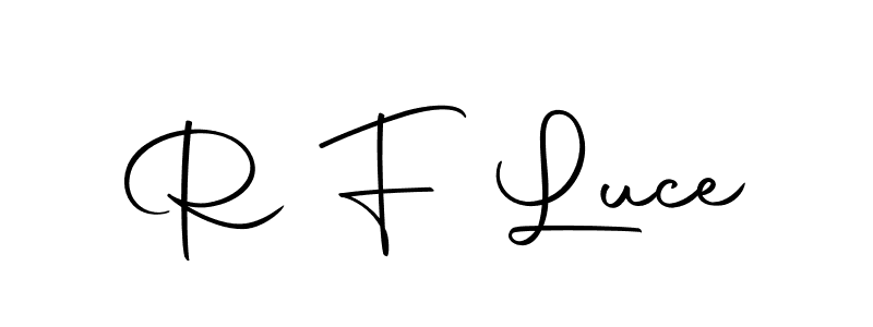 Design your own signature with our free online signature maker. With this signature software, you can create a handwritten (Autography-DOLnW) signature for name R F Luce. R F Luce signature style 10 images and pictures png