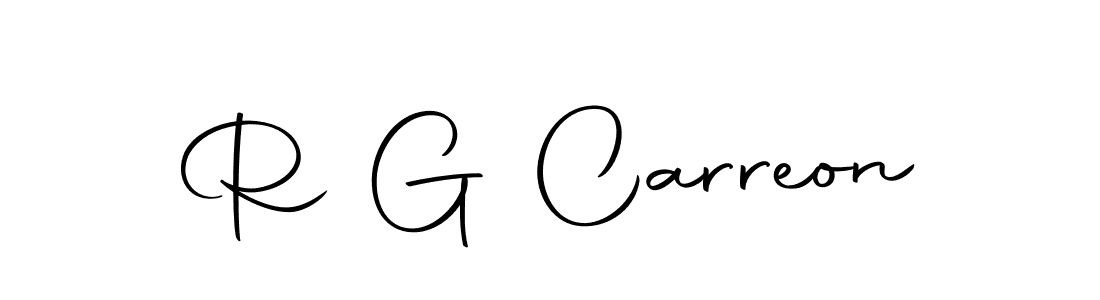 How to make R G Carreon name signature. Use Autography-DOLnW style for creating short signs online. This is the latest handwritten sign. R G Carreon signature style 10 images and pictures png