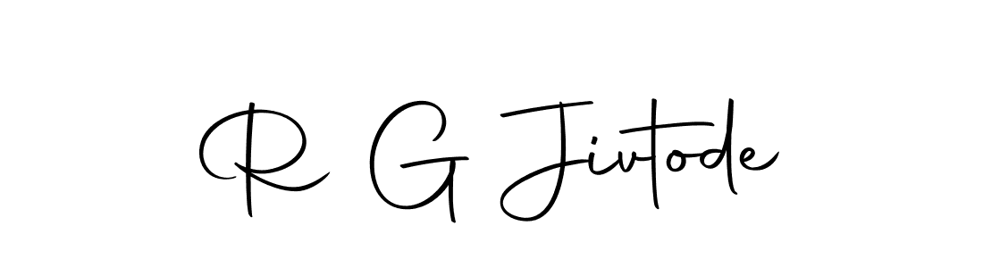 How to make R G Jivtode signature? Autography-DOLnW is a professional autograph style. Create handwritten signature for R G Jivtode name. R G Jivtode signature style 10 images and pictures png