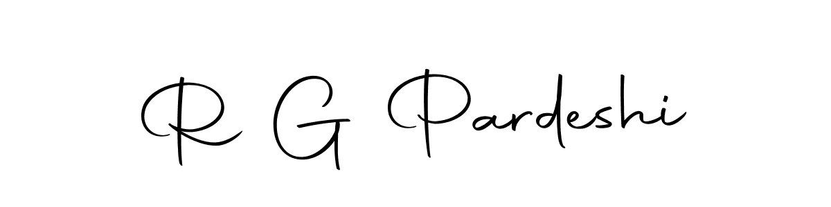 Use a signature maker to create a handwritten signature online. With this signature software, you can design (Autography-DOLnW) your own signature for name R G Pardeshi. R G Pardeshi signature style 10 images and pictures png