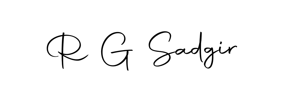 Similarly Autography-DOLnW is the best handwritten signature design. Signature creator online .You can use it as an online autograph creator for name R G Sadgir. R G Sadgir signature style 10 images and pictures png