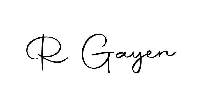 Make a beautiful signature design for name R Gayen. Use this online signature maker to create a handwritten signature for free. R Gayen signature style 10 images and pictures png