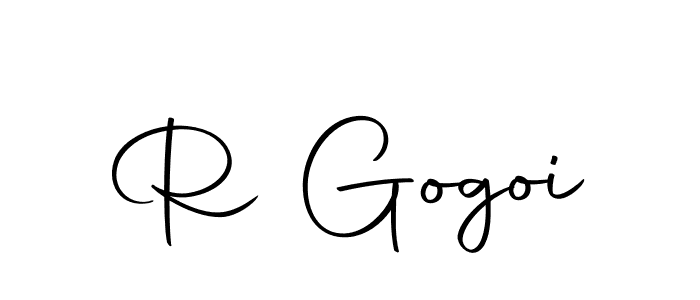 How to make R Gogoi name signature. Use Autography-DOLnW style for creating short signs online. This is the latest handwritten sign. R Gogoi signature style 10 images and pictures png