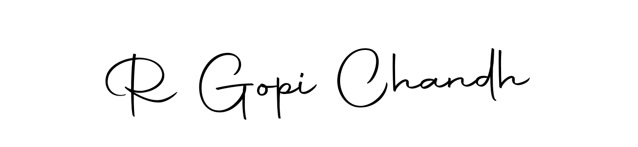 Use a signature maker to create a handwritten signature online. With this signature software, you can design (Autography-DOLnW) your own signature for name R Gopi Chandh. R Gopi Chandh signature style 10 images and pictures png