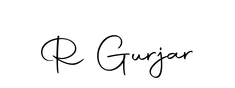 The best way (Autography-DOLnW) to make a short signature is to pick only two or three words in your name. The name R Gurjar include a total of six letters. For converting this name. R Gurjar signature style 10 images and pictures png