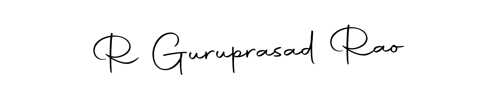 Use a signature maker to create a handwritten signature online. With this signature software, you can design (Autography-DOLnW) your own signature for name R Guruprasad Rao. R Guruprasad Rao signature style 10 images and pictures png