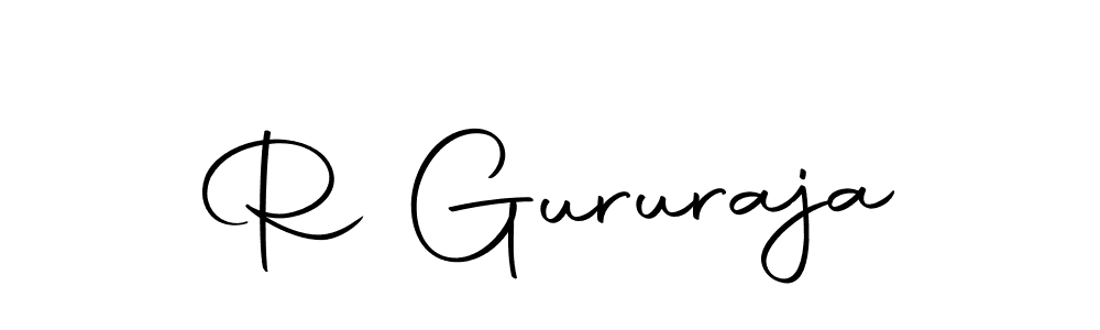 How to make R Gururaja name signature. Use Autography-DOLnW style for creating short signs online. This is the latest handwritten sign. R Gururaja signature style 10 images and pictures png