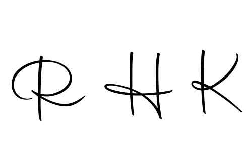 You should practise on your own different ways (Autography-DOLnW) to write your name (R H K) in signature. don't let someone else do it for you. R H K signature style 10 images and pictures png