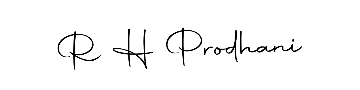 Use a signature maker to create a handwritten signature online. With this signature software, you can design (Autography-DOLnW) your own signature for name R H Prodhani. R H Prodhani signature style 10 images and pictures png