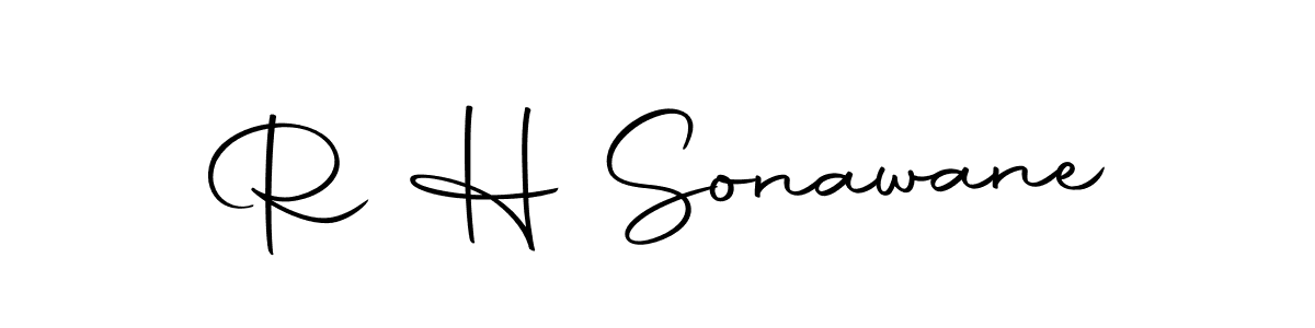 if you are searching for the best signature style for your name R H Sonawane. so please give up your signature search. here we have designed multiple signature styles  using Autography-DOLnW. R H Sonawane signature style 10 images and pictures png