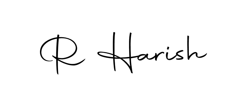 How to make R Harish name signature. Use Autography-DOLnW style for creating short signs online. This is the latest handwritten sign. R Harish signature style 10 images and pictures png