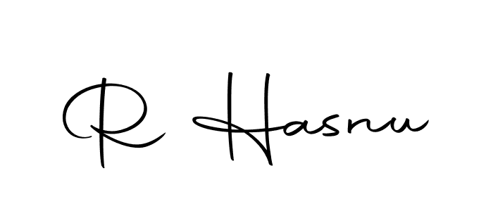 Use a signature maker to create a handwritten signature online. With this signature software, you can design (Autography-DOLnW) your own signature for name R Hasnu. R Hasnu signature style 10 images and pictures png