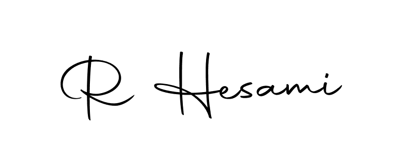 Make a beautiful signature design for name R Hesami. With this signature (Autography-DOLnW) style, you can create a handwritten signature for free. R Hesami signature style 10 images and pictures png