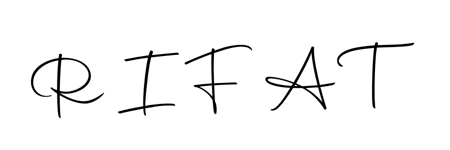 This is the best signature style for the R I F A T name. Also you like these signature font (Autography-DOLnW). Mix name signature. R I F A T signature style 10 images and pictures png