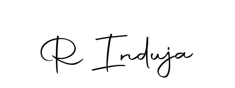 The best way (Autography-DOLnW) to make a short signature is to pick only two or three words in your name. The name R Induja include a total of six letters. For converting this name. R Induja signature style 10 images and pictures png