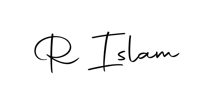 How to make R Islam name signature. Use Autography-DOLnW style for creating short signs online. This is the latest handwritten sign. R Islam signature style 10 images and pictures png