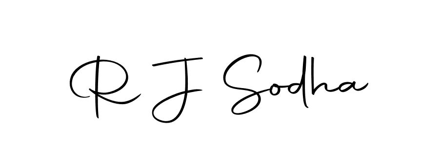 How to make R J Sodha name signature. Use Autography-DOLnW style for creating short signs online. This is the latest handwritten sign. R J Sodha signature style 10 images and pictures png