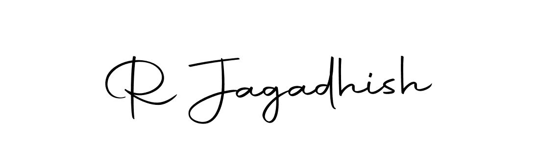 Use a signature maker to create a handwritten signature online. With this signature software, you can design (Autography-DOLnW) your own signature for name R Jagadhish. R Jagadhish signature style 10 images and pictures png