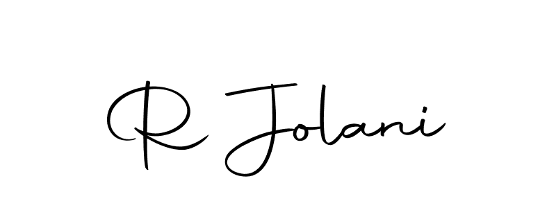 Create a beautiful signature design for name R Jolani. With this signature (Autography-DOLnW) fonts, you can make a handwritten signature for free. R Jolani signature style 10 images and pictures png