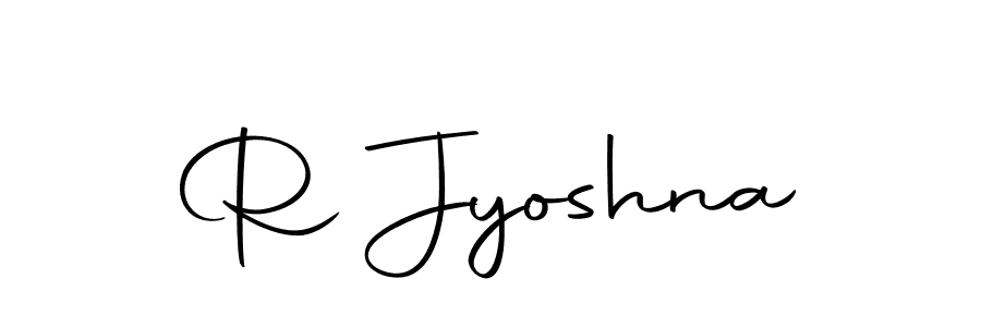 Use a signature maker to create a handwritten signature online. With this signature software, you can design (Autography-DOLnW) your own signature for name R Jyoshna. R Jyoshna signature style 10 images and pictures png