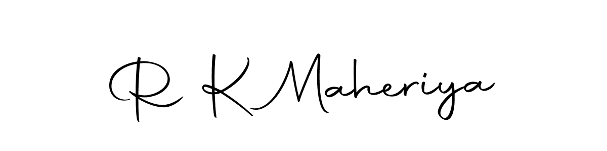 The best way (Autography-DOLnW) to make a short signature is to pick only two or three words in your name. The name R K Maheriya include a total of six letters. For converting this name. R K Maheriya signature style 10 images and pictures png