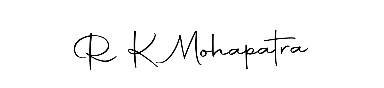 Create a beautiful signature design for name R K Mohapatra. With this signature (Autography-DOLnW) fonts, you can make a handwritten signature for free. R K Mohapatra signature style 10 images and pictures png