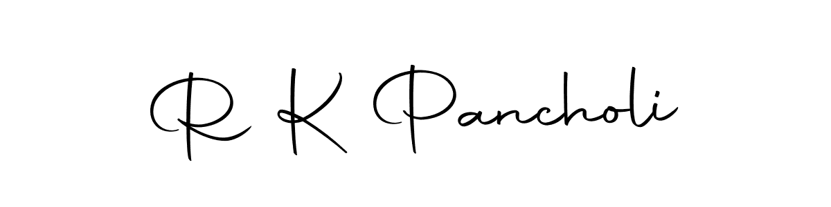 The best way (Autography-DOLnW) to make a short signature is to pick only two or three words in your name. The name R K Pancholi include a total of six letters. For converting this name. R K Pancholi signature style 10 images and pictures png