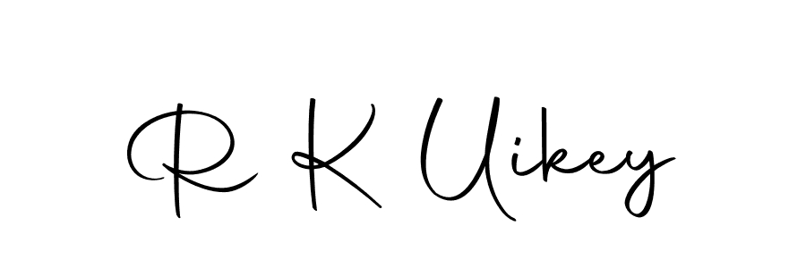 How to make R K Uikey name signature. Use Autography-DOLnW style for creating short signs online. This is the latest handwritten sign. R K Uikey signature style 10 images and pictures png