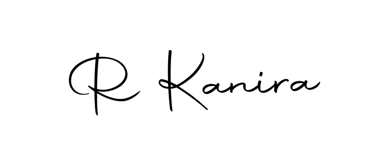 The best way (Autography-DOLnW) to make a short signature is to pick only two or three words in your name. The name R Kanira include a total of six letters. For converting this name. R Kanira signature style 10 images and pictures png