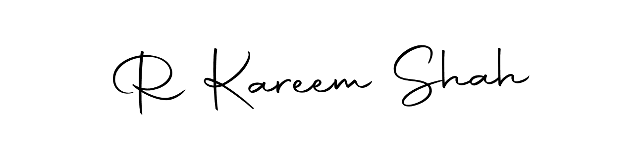 You can use this online signature creator to create a handwritten signature for the name R Kareem Shah. This is the best online autograph maker. R Kareem Shah signature style 10 images and pictures png