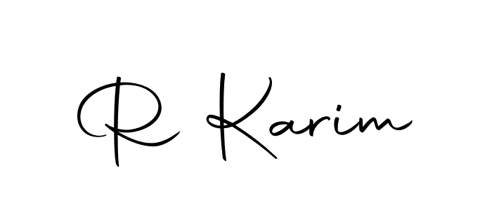 You can use this online signature creator to create a handwritten signature for the name R Karim. This is the best online autograph maker. R Karim signature style 10 images and pictures png