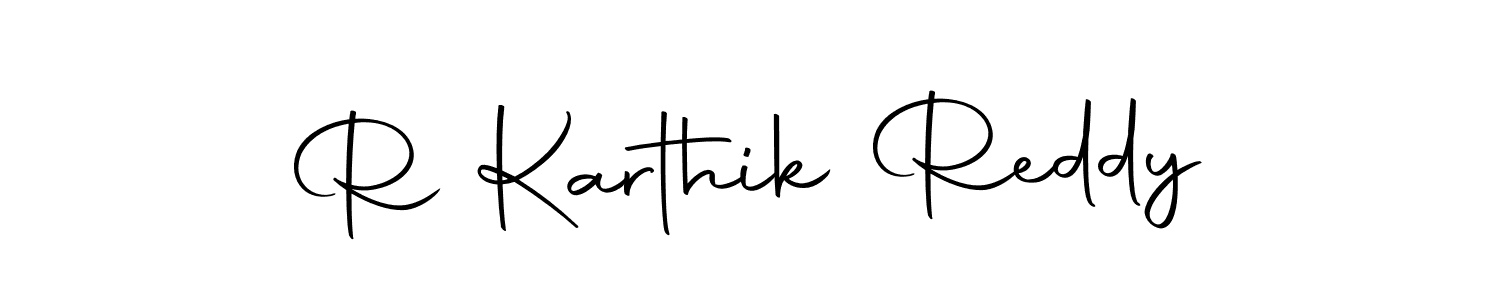 This is the best signature style for the R Karthik Reddy name. Also you like these signature font (Autography-DOLnW). Mix name signature. R Karthik Reddy signature style 10 images and pictures png