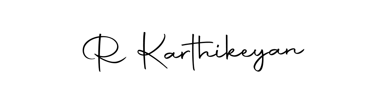 Design your own signature with our free online signature maker. With this signature software, you can create a handwritten (Autography-DOLnW) signature for name R Karthikeyan. R Karthikeyan signature style 10 images and pictures png