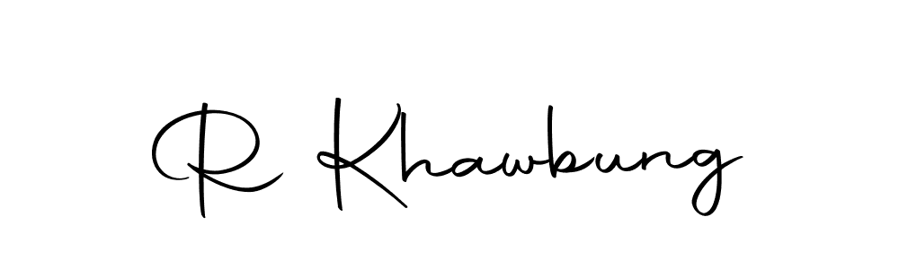 Design your own signature with our free online signature maker. With this signature software, you can create a handwritten (Autography-DOLnW) signature for name R Khawbung. R Khawbung signature style 10 images and pictures png