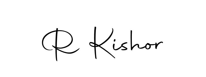 You can use this online signature creator to create a handwritten signature for the name R Kishor. This is the best online autograph maker. R Kishor signature style 10 images and pictures png