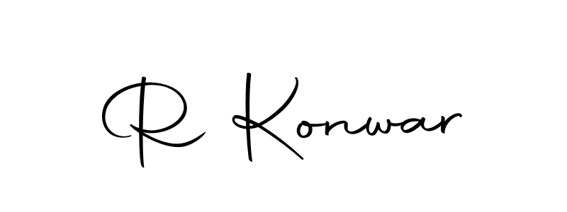 You should practise on your own different ways (Autography-DOLnW) to write your name (R Konwar) in signature. don't let someone else do it for you. R Konwar signature style 10 images and pictures png