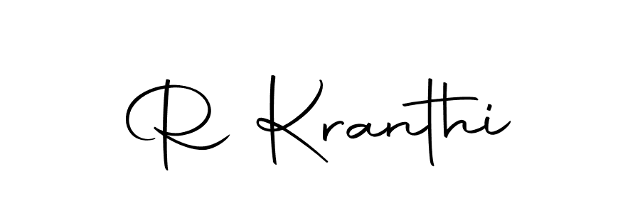 You should practise on your own different ways (Autography-DOLnW) to write your name (R Kranthi) in signature. don't let someone else do it for you. R Kranthi signature style 10 images and pictures png