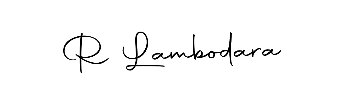 Use a signature maker to create a handwritten signature online. With this signature software, you can design (Autography-DOLnW) your own signature for name R Lambodara. R Lambodara signature style 10 images and pictures png