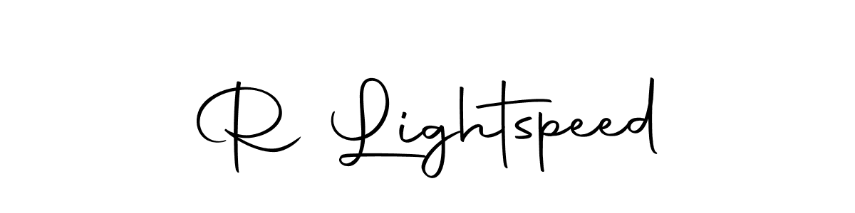 Use a signature maker to create a handwritten signature online. With this signature software, you can design (Autography-DOLnW) your own signature for name R Lightspeed. R Lightspeed signature style 10 images and pictures png